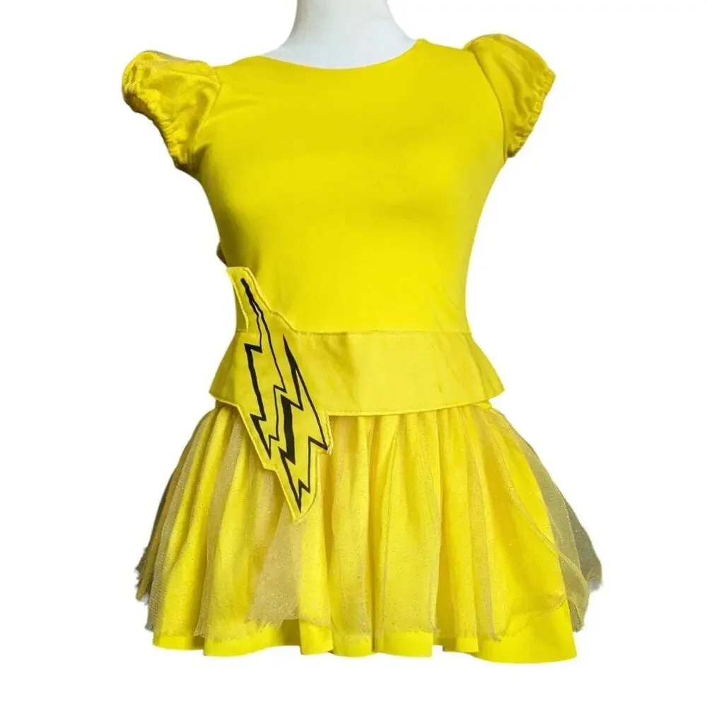 Rubies Pokemon Pikachu Costume Girls M 10 12 Halloween Costume Dress Mask Tutu
